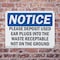 Signmission Please Deposit Used Ear Plugs Into The Waste, 14 in W x Rectangle, Plastic OS-2PACK-NS-P-1014-L-17370 - alternate 2